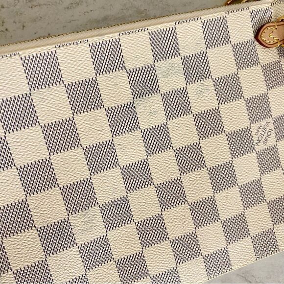 LOUIS VUITTON Damier Azur (Neverfull MM ) Pouch Bag 💼 AR1158 - Picture 13 of 16
